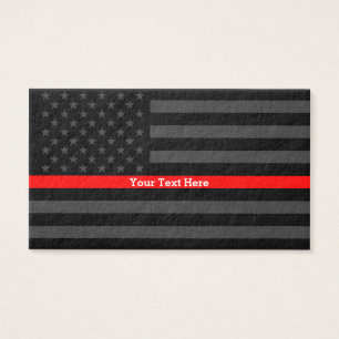 A Thin Red Line US Flag Personalized Accent