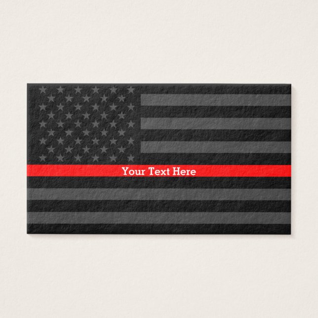 A Thin Red Line US Flag Personalized Accent (Front)