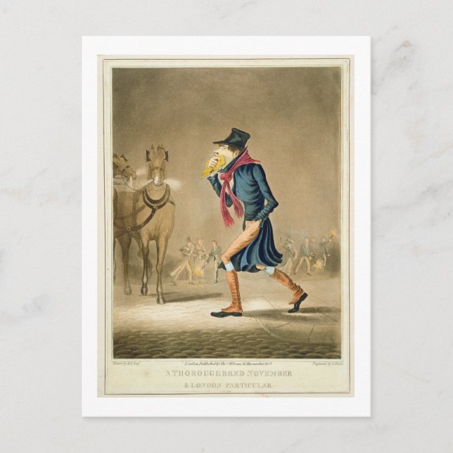 A Thoroughbred November & London Particular, engra Postcard (Front)