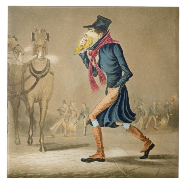 A Thoroughbred November & London Particular, engra Tile (Front)