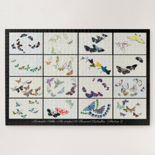 A Thousand Butterflies Vintage Illustrations 002 Jigsaw Puzzle