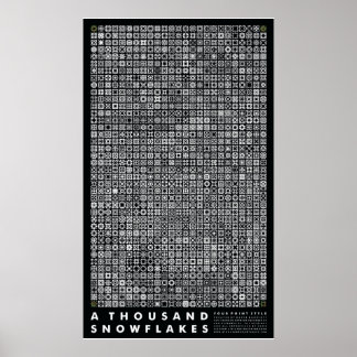 A Thousand Snowflakes - Four Point Style (Black) Poster