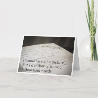 A Thousand Words Card