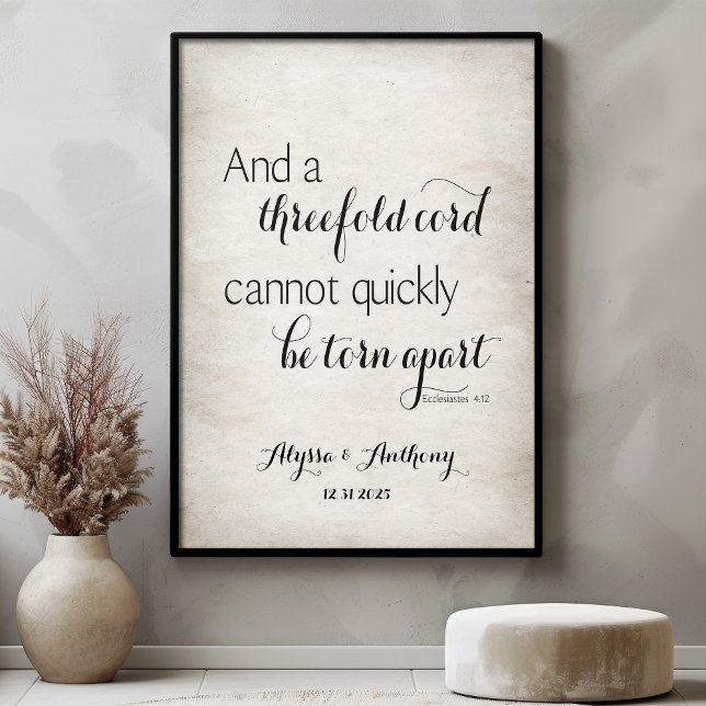 A threefold cord cannot quickly be torn apart poster (Creator Uploaded)