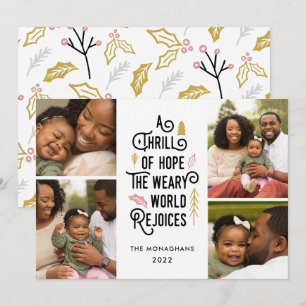 A Thrill of Hope   Collage Photo Holiday Card