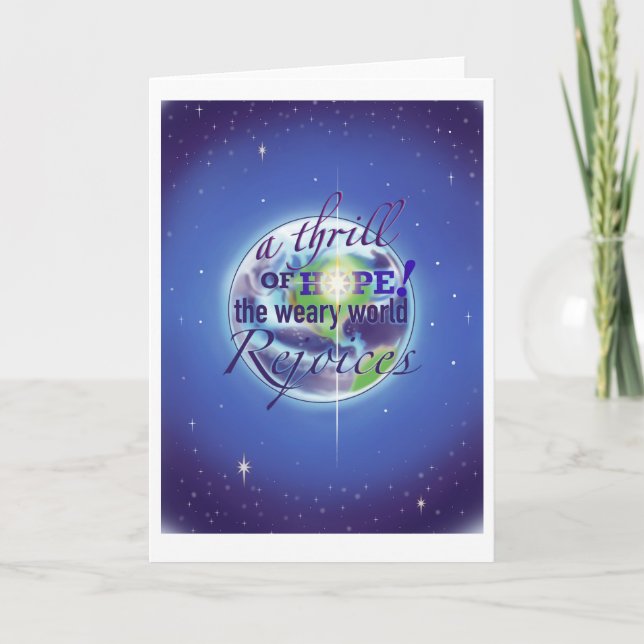 A Thrill of Hope folded holiday card (Front)