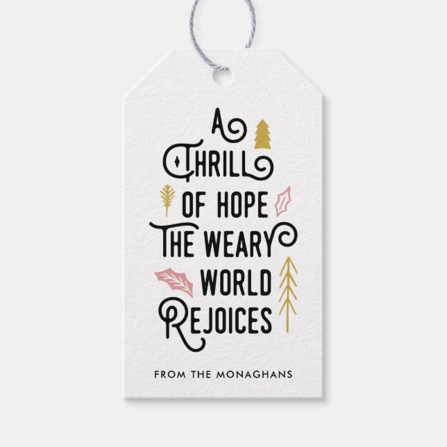 A Thrill of Hope Gift Tags (Front)