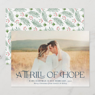 A Thrill of Hope Pregnancy Announcement Photo 