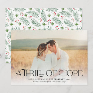 A Thrill of Hope Pregnancy Announcement Photo 