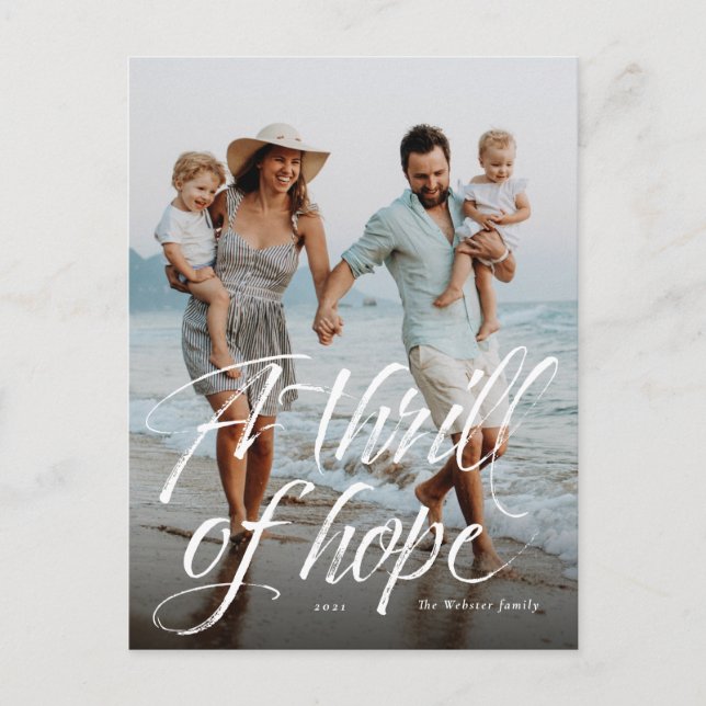 A Thrill of Hope religious photo Holiday Postcard (Front)