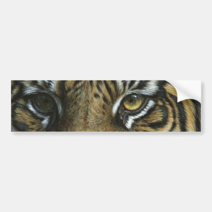 A Tiger Face Bumper Sticker