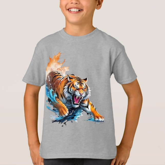 A tiger on fire T-Shirt (Front)
