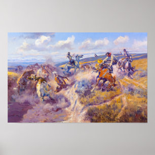 A Tight Dally and a Loose Latigo by C. M. Russell Poster