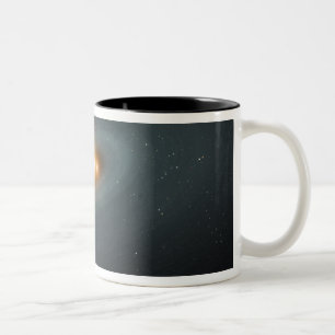 A tight pair of stars and a surrounding disc Two-Tone coffee mug