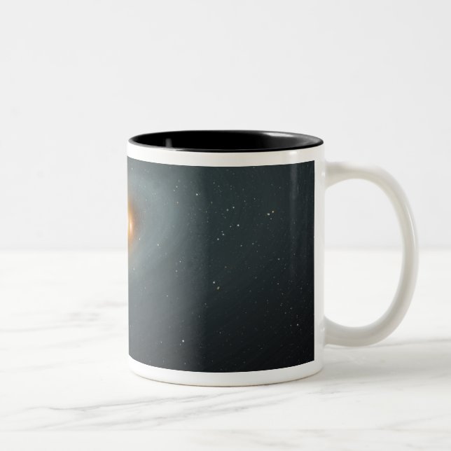 A tight pair of stars and a surrounding disc Two-Tone coffee mug (Right)