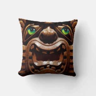 A Tiki Terraced - Ken Gauge Art Throw Pillow