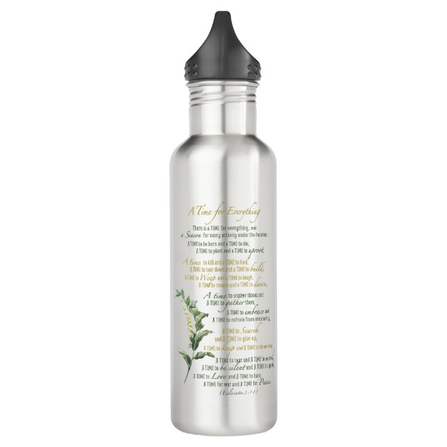 A time for everything - Ecclesiaste 3: 1-8  710 Ml Water Bottle (Left)