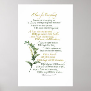 A time for everything - Ecclesiastes 3: 1-8 Poster