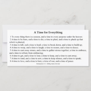 A Time for Everything Prayer Card