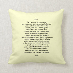 A Time for Everything-Scripture Quote Throw Pillow