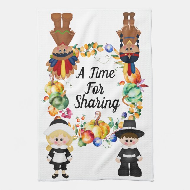A Time For Sharing Kitchen Towel (Vertical)