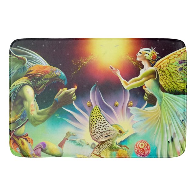 A Time of Recompense Oil Painting Bath Mat (Front)