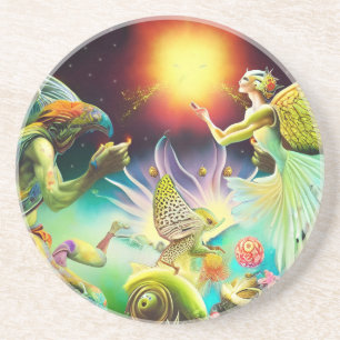 A Time of Recompense Oil Painting Coaster