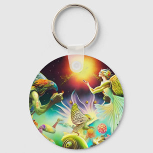 A Time of Recompense Oil Painting Keychain