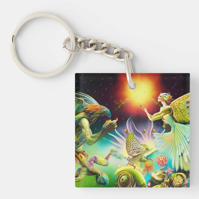 A Time of Recompense Oil Painting Keychain (Front)
