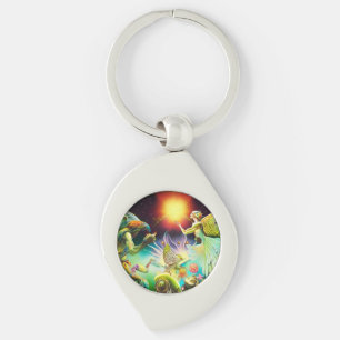 A Time of Recompense Oil Painting Keychain