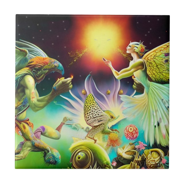 A Time of Recompense Oil Painting Tile (Front)