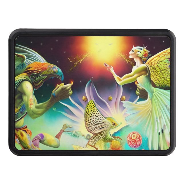 A Time of Recompense Oil Painting Trailer Hitch Cover (Front)
