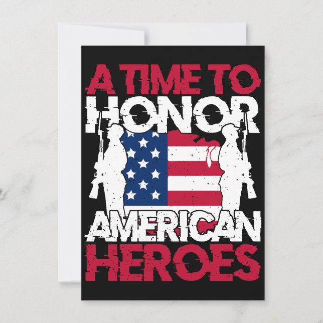 A Time To Honour America Heroes Invitation (Front)