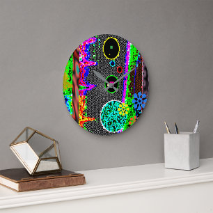 A Timeless Fusion of Colour & Mystery  Large Clock
