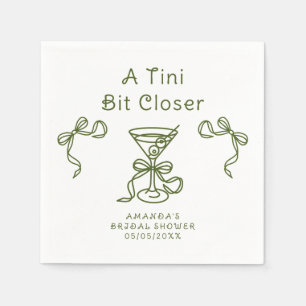 A Tini Bit Closer Bridal shower  Napkin