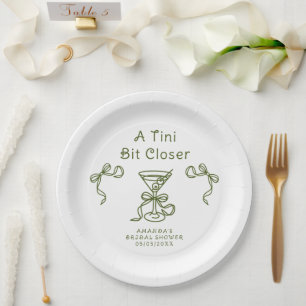 A Tini Bit Closer Bridal shower  Paper Plate