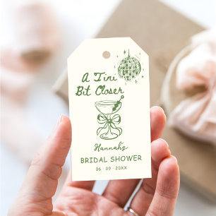 A Tini Bit Closer Drawn Bridal Shower  Gift Tags