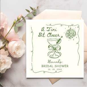 A Tini Bit Closer Drawn Bridal Shower  Napkin