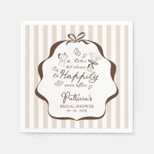 A Tini Bit Closer Espresso Martini Bridal Shower Napkin