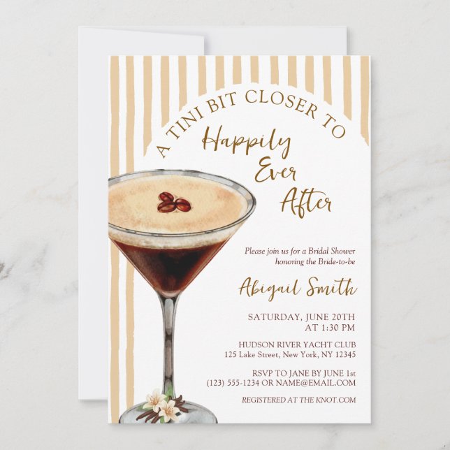 A TINI BIT CLOSER TO Happily Ever After  Invitation (Front)