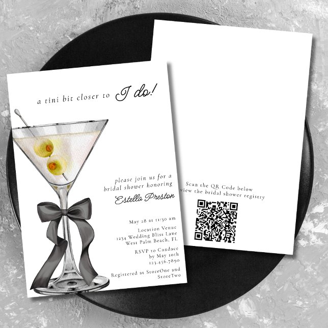 A Tini Bit Closer to I Do QR Code Bridal Shower Invitation (Creator Uploaded)