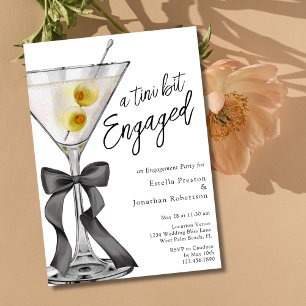 A Tini Bit Engaged Dirty Martini Engagement Party Invitation