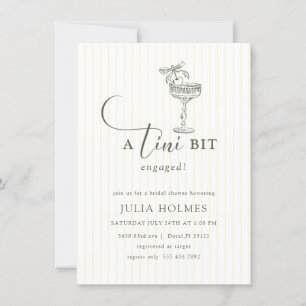 a Tini Bit Engaged  Modern Elegant Bridal Shower Invitation