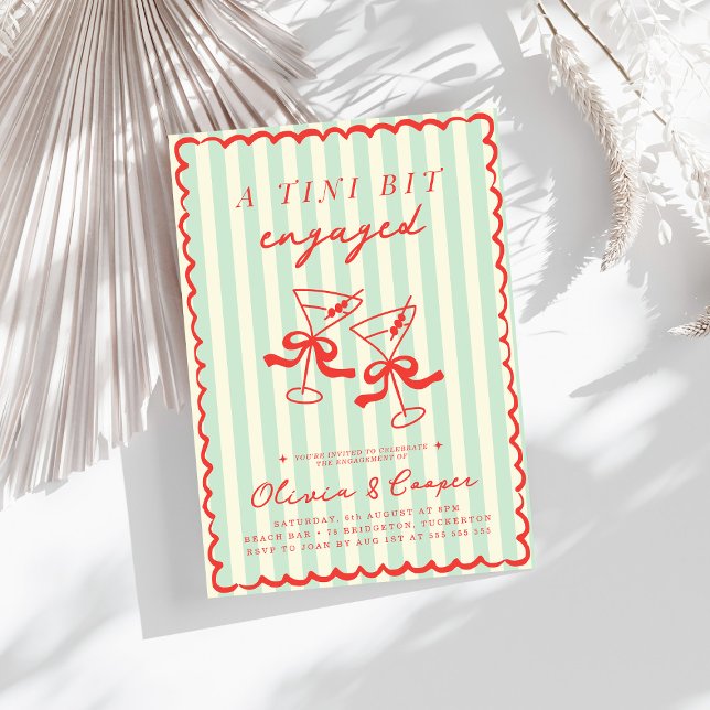 A Tini Bit Engaged Vintage Engagement Party Invitation (Creator Uploaded)