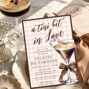 A Tini Bit In Love Espresso Martini Bridal Shower Invitation