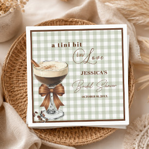 A Tini Bit in Love Espresso Martini Bridal Shower Napkin