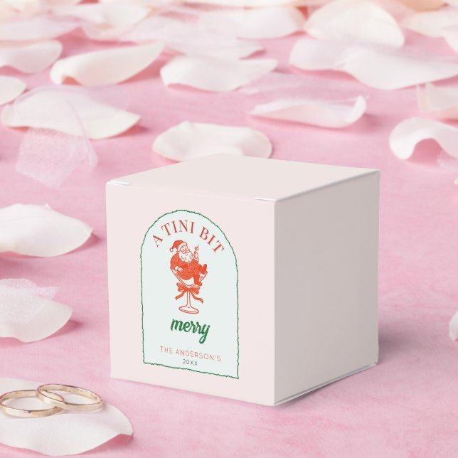 A Tini Bit Merry Christmas Santa Claus Favor Box (Wedding)