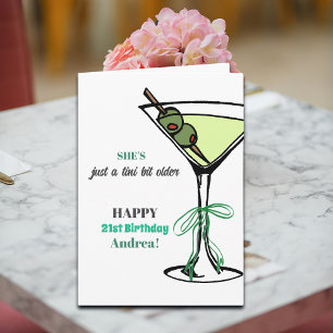 A Tini Bit Older 21st Birthday  Card