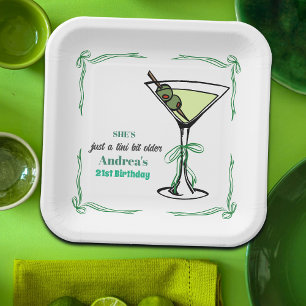 A Tini Bit Older 21st Birthday Party Paper Plate