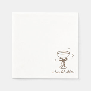 A Tini Bit Older Birthday Party Cocktail Napkin